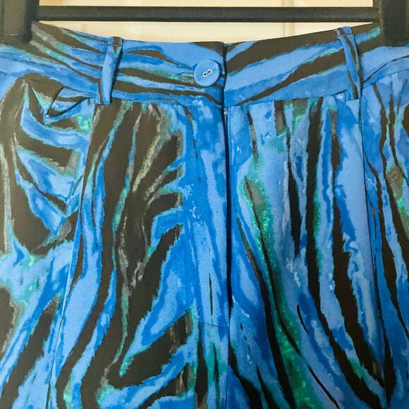 DVF crepe pants in tie-dye Sz 4 - Picture 4 of 6